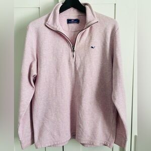 Vineyard Vines Saltwater Quarter Zip Soft Pink Fabric size M. Men’s